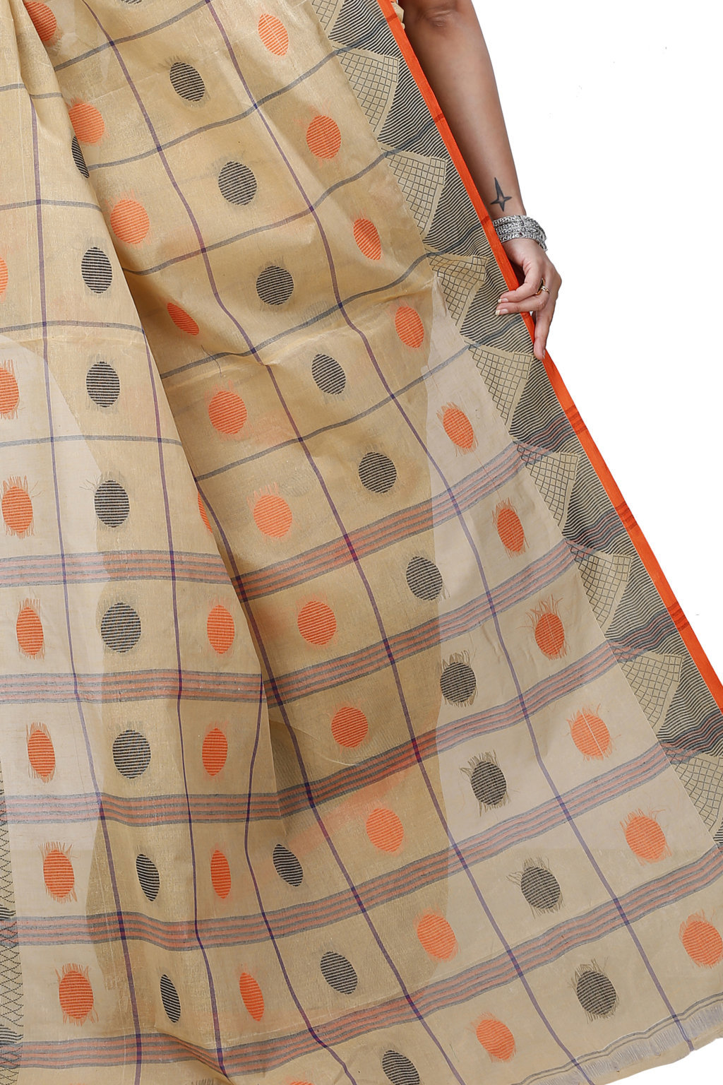 Light Brown Pure Cotton Rebeka Tant Saree (1009)